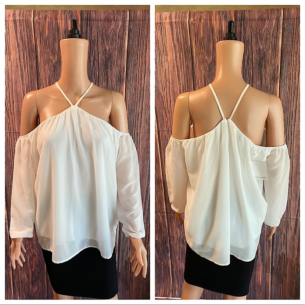 Nordstrom vemvan fashion size small NWT white chiffon summer flowy boho